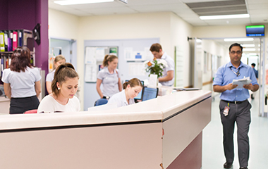 Hospital reception area