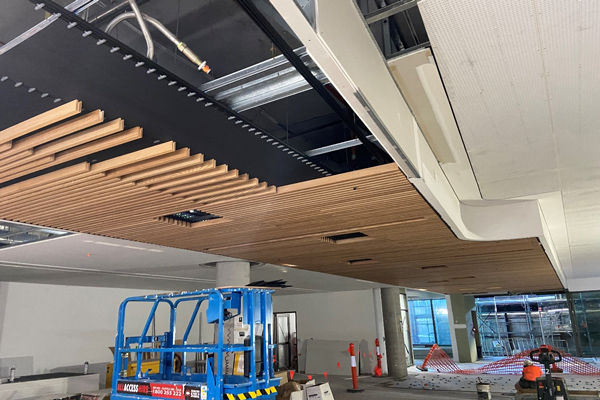 Clinical Services Building Ceiling Installation