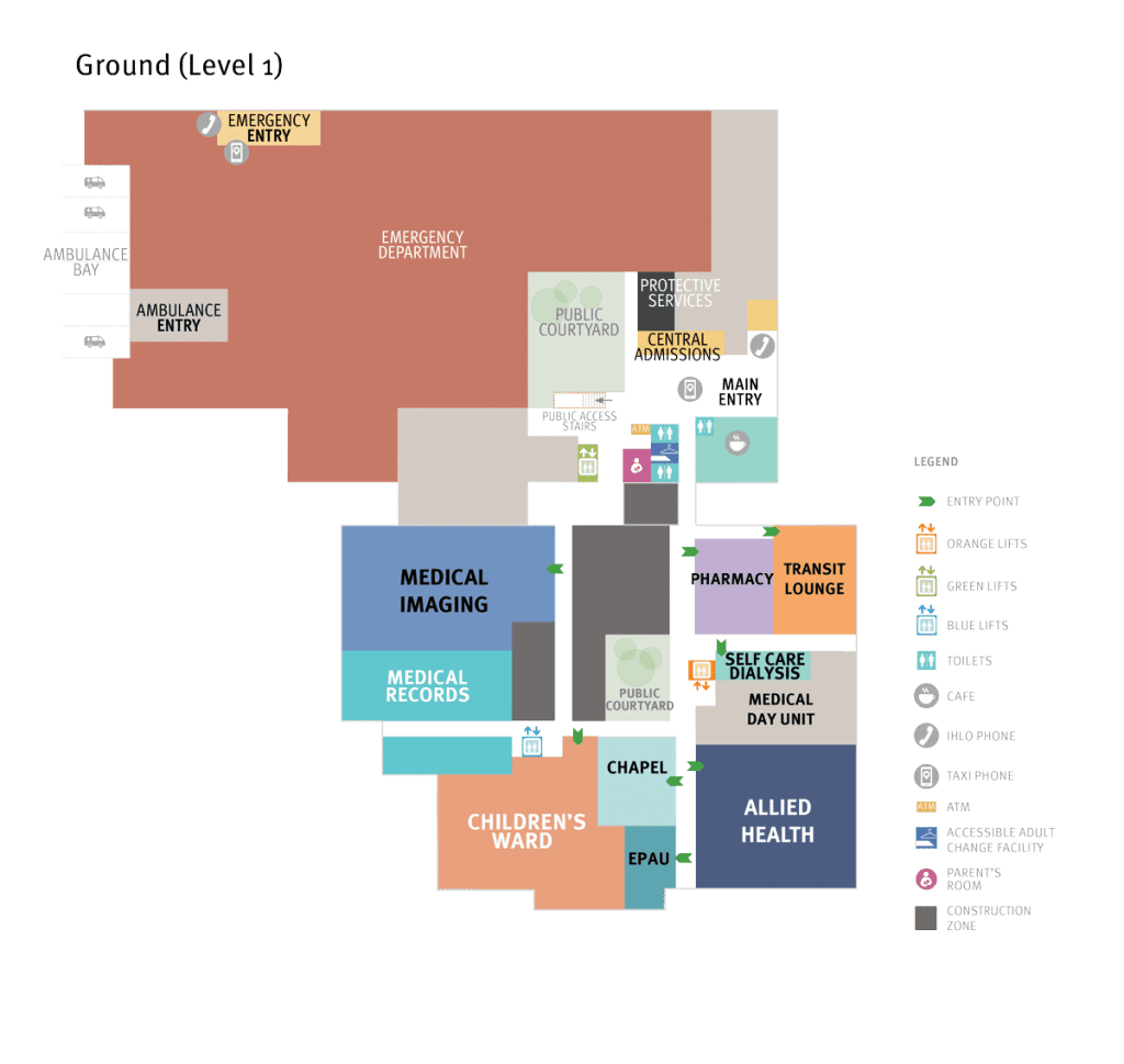 Caboolture Hospital - Level 1 (ground floor) Wards
