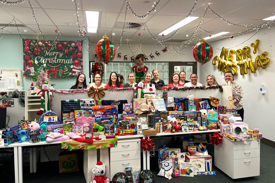 Administration Hub collected 201 gifts to be donated to charities