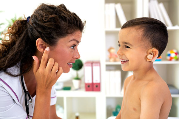 Social worker and patient