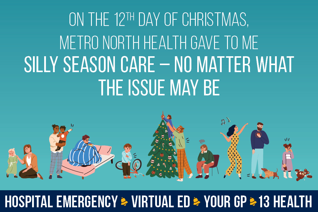 On the 12th day of Christmas, Metro North Health gave to me… silly season care – no matter what the issue may be.