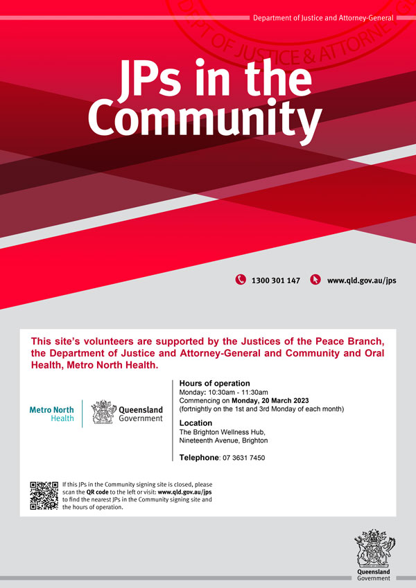 JPs in the Community flyer