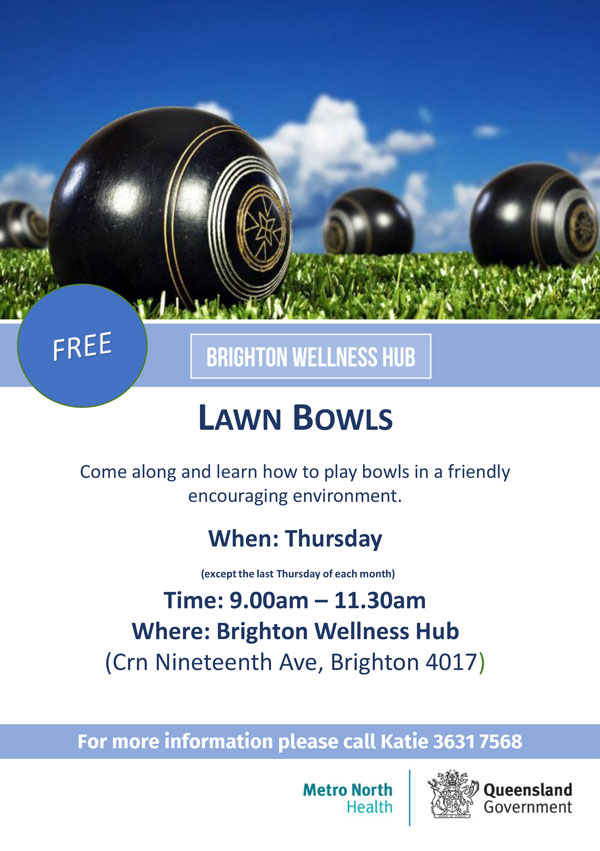 Brighton Wellness Hub: Lawn bowls image of poster