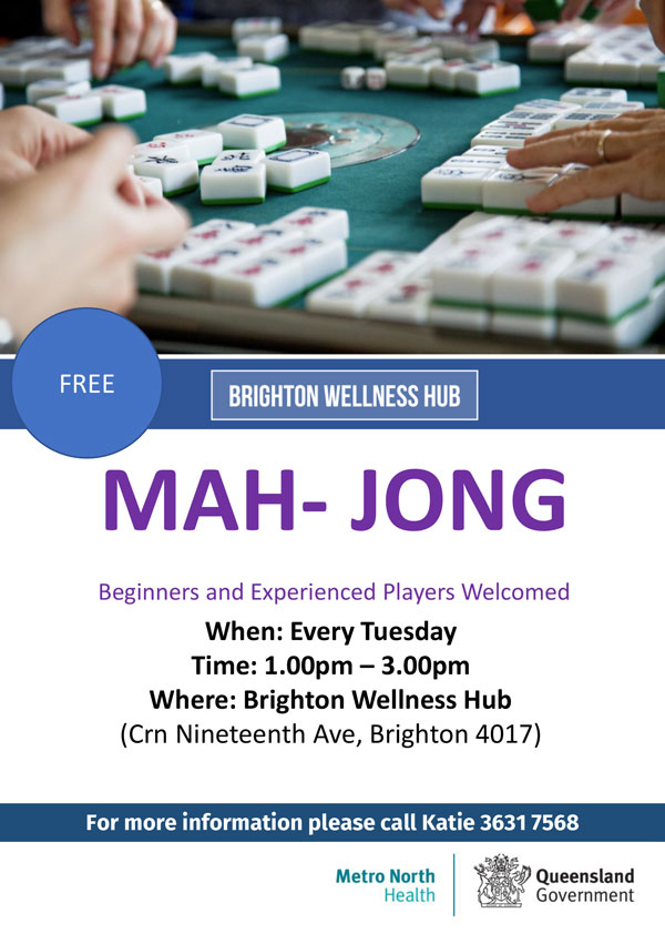 Brighton Wellness Hub: Mah-Jong image of poster