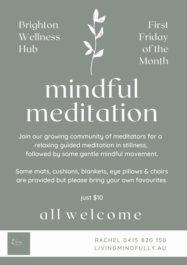 Brighton Wellness Hub: Mindful Meditation image of poster