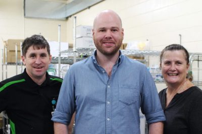 The COH supply crew (from left) Nicholas Coleman, Chris Fry and Bernadette Ballinger.