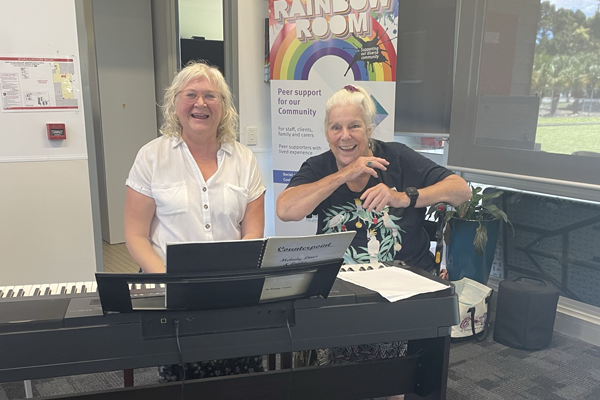Singing Louise and Felicity