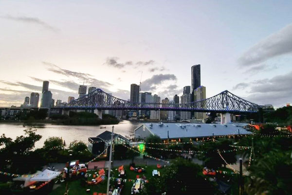 Brisbane City on New Year's Eve 2022