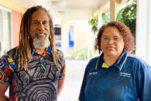 Elwyn Henaway with Mellissa Malley, Acting Cultural Capability Officer