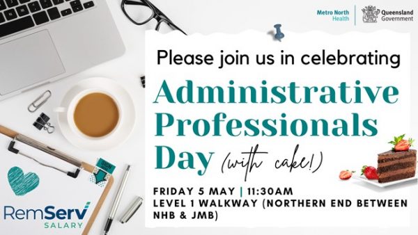 Metro North Health Administrative Professionals Day shareable