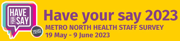 Metro North Health Staff Survey 2023 banner