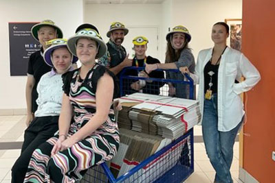 RBWH Administration staff in celebratory spirit for Administrative Professionals Day