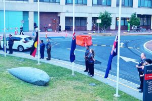 Raising of the flags at Redcliffe Hospital