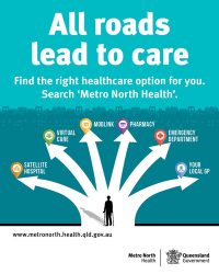 Metro North Health Emergency Department Alternatives campaign poster