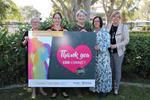 Jackie Hanson, Bonny Barry, Belinda Sawtell, Kate Schultz and Belinda Sawtell