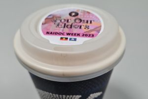 NAIDOC Week coffee cup stickers