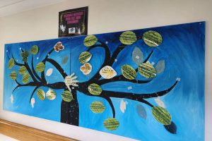 Tree painting in Mental Health East Wing at TPCH