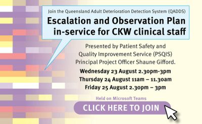 Early Warning and Response System tools (QADDS) Escalation and Observation Plan campaign ad