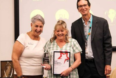 Sonia Craft with Values in Action Award from Redcliffe Hospital Staff Excellence Awards 2023