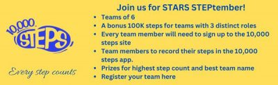 10,000 Steps STARS STEPtember campaign ad