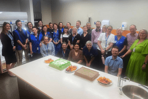 Health Information Services staff morning tea following the ESM Go Live period at TPCH