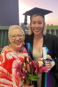 Kathie Powter with daughter, Caitlin, at graduation