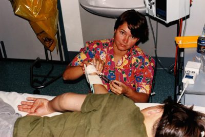 Michelle Hutch, in 1993, working at Caboolture Hospital