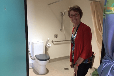 Christine Bryden, picture in 2017, in Ward 3B/GLAD at Caboolture Hospital 