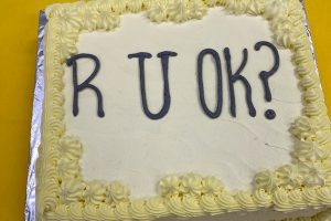 R U OK cake