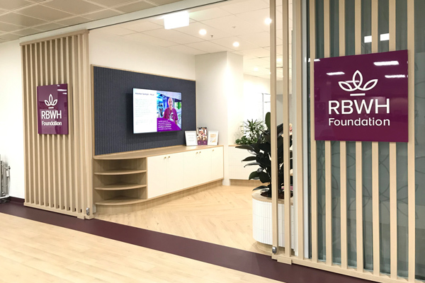 RBWH Foundation office located on level 1 of the Ned Hanlon Building