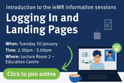 ieMR Logging In and Landing Pages graphic