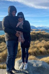 Alanna Geary and husband in New Zealand