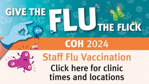 Staff flu vaccinations at COH graphic