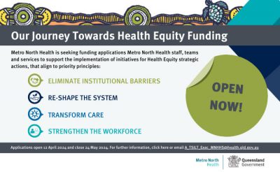 Our Journey Towards Health Equity Funding Now Open campaign ad