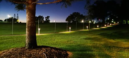 Lighting improvements along the Staib Road pathway