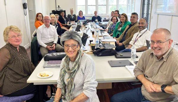 Metro North Board members gathered around a meeting table at Kilcoy Hospital in May 2024