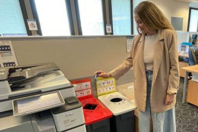 Metro North Environment and Waste team seperation stations bins