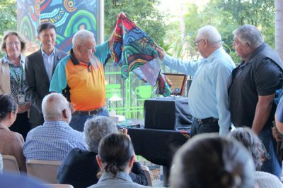 Ceremony with Elders and community members at Redcliffe Hospital 