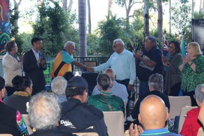 Ceremony with Elders and community members at Redcliffe Hospital