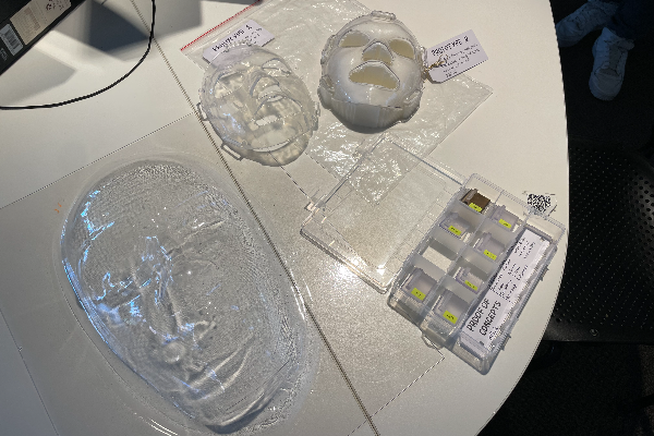 transparent facial orthosis prototypes