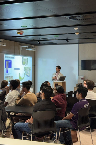 Students viewing powerpoint presentation