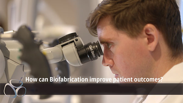 how-can-biofab-improve-patient-outcomes Male researcher looking into microscope - video thumbnail