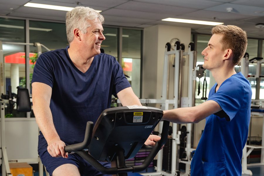 Mark underwent rehab at RBWH, where Luke now works. Photo credit: Olivia Cameron Photography