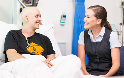 Cancer patient in hospital