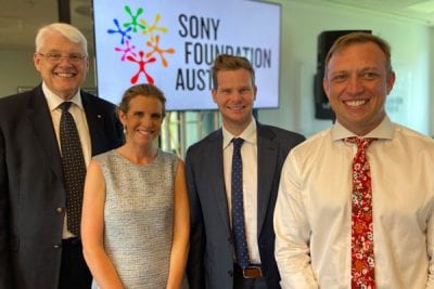 Image of Dr Stable, Sophie Ryan, Steve Smith and Minister Steven Miles