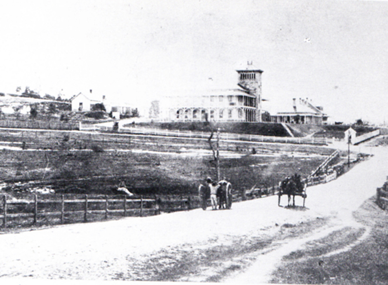 1867 – Horses and carts transport patients on Bowen Bridge Road