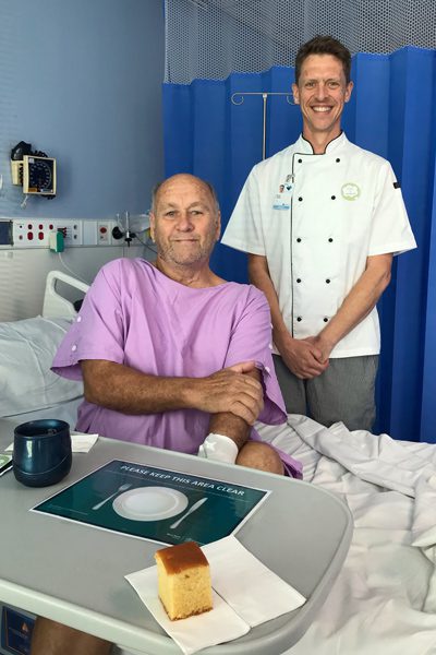 RBWH patient Ian with cook Scott Tyson