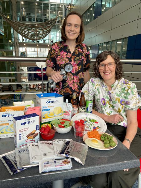 Associate Professor Helen MacLaughlin (seated) and PhD Student Marguerite Conley were among the RBWH team involved in the clinical trials.