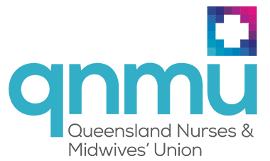 Queensland Nurses and Midwives’ Union logo Queensland Nurses and Midwives' Union logo